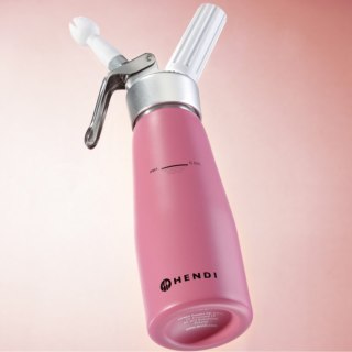 Syfon do bitej śmietany Pastelowy Różowy 0,5 L - Hendi 975886 Hendi