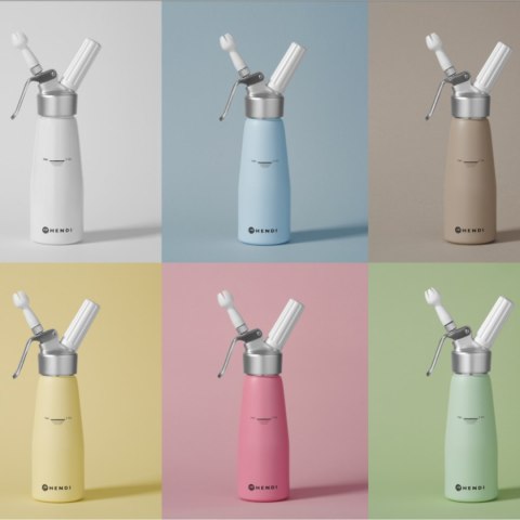 Syfon do bitej śmietany Pastelowy Różowy 0,5 L - Hendi 975886 Hendi