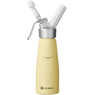 Syfon do bitej śmietany pastelowy żółty 0,5 L - Hendi 975855 Hendi