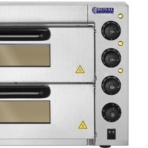 Profesjonalny piec do pizzy podwójny 2 x 40cm 3000W 230V Royal Catering Royal Catering