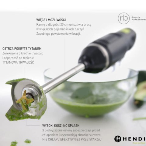 Wydajny mikser blender ręczny z regulacją prędkości 250W Hendi 222157 Hendi