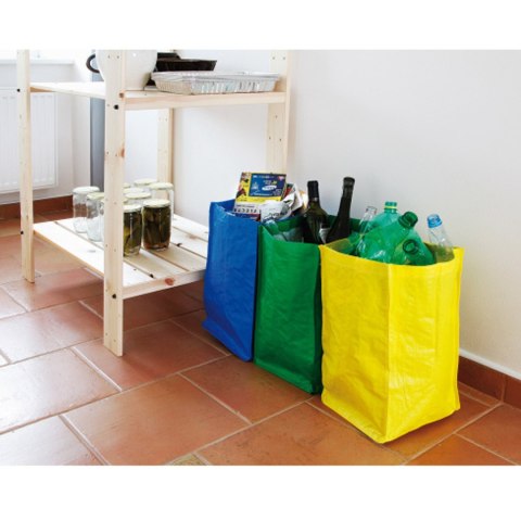 Wytrzymałe torby do segregacji odpadków śmieci ZESTAW 3szt x 21L MEVA