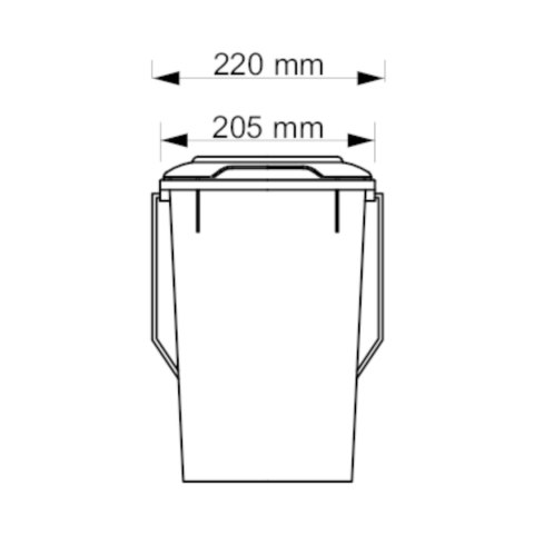 Kosz pojemnik do segregacji sortowania śmieci i odpadków - żółty 10L Europlast Austria
