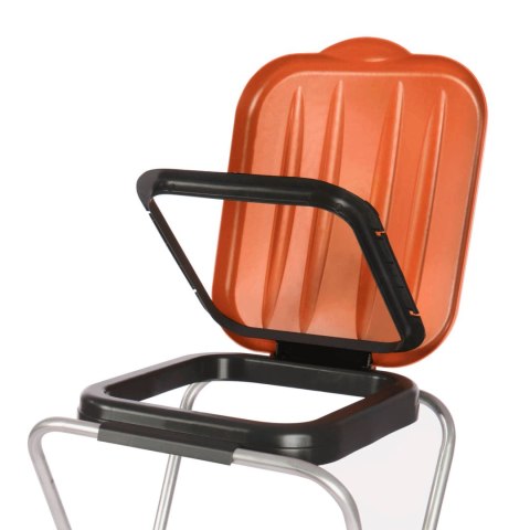 Uchwyt ścienny wiszący do segregacji śmieci czerwony - worki 120L GSG24