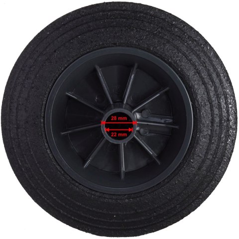 Koło kółko do kubła kontenera na odpady gumowe śr. 200mm PRO-LINE