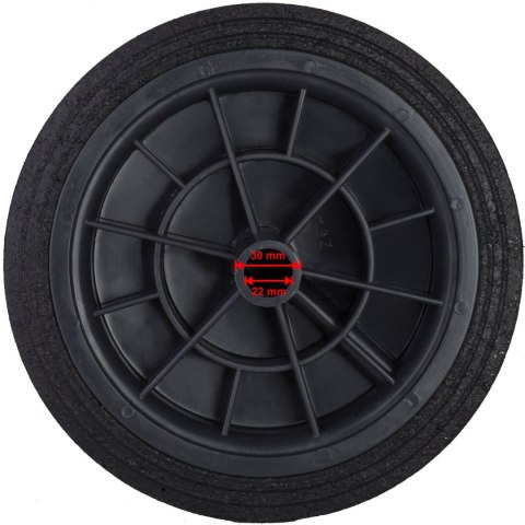 Koło kółko do kubła kontenera na odpady gumowe śr. 300mm PRO-LINE