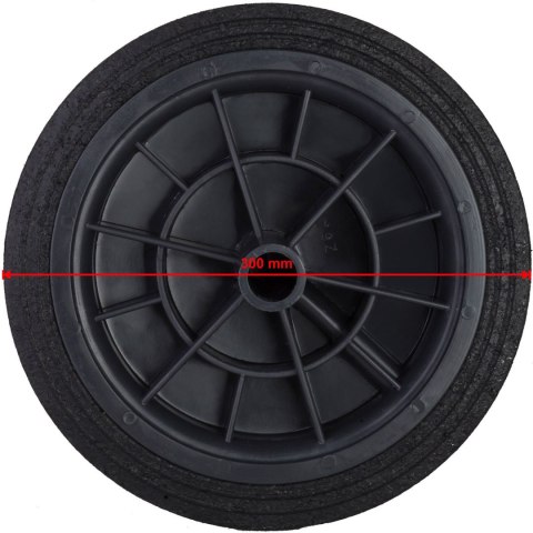 Koło kółko do kubła kontenera na odpady gumowe śr. 300mm PRO-LINE