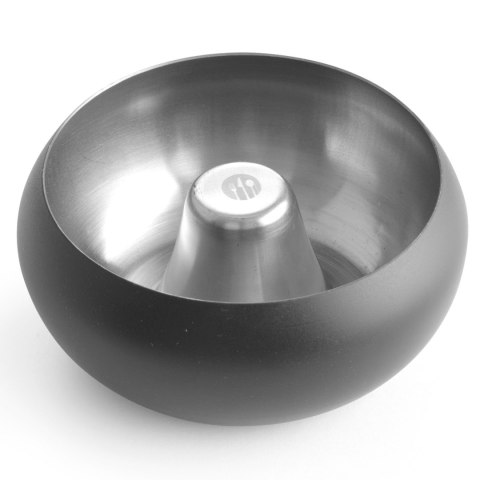 Popielniczka ze zdejmowanym rantem stal nierdzewna czarna śr. 105 mm - Hendi 440230 Hendi