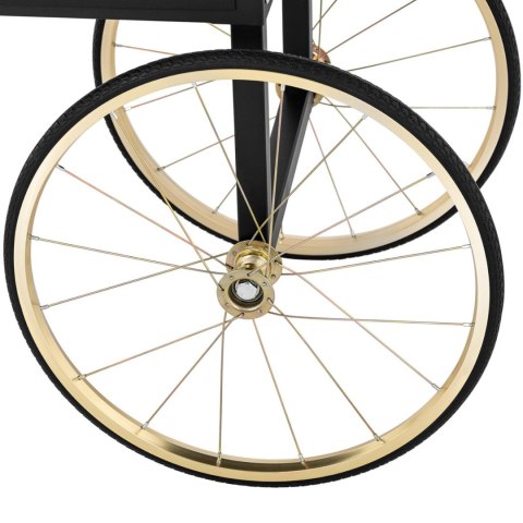 Wózek podstawa do maszyny do popcornu z szafką retro 51 x 37 cm - czarno-złoty Royal Catering