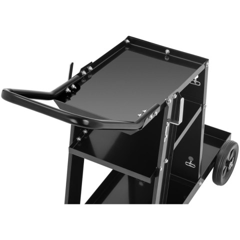 Wózek spawalniczy warsztatowy z miejscem na butlę gazową 3 półkami rączką do 80 kg Stamos Germany