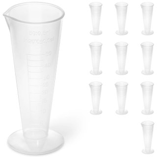 Zlewka laboratoryjna plastikowa z podziałką 50 ml - 10 szt. Steinberg Systems