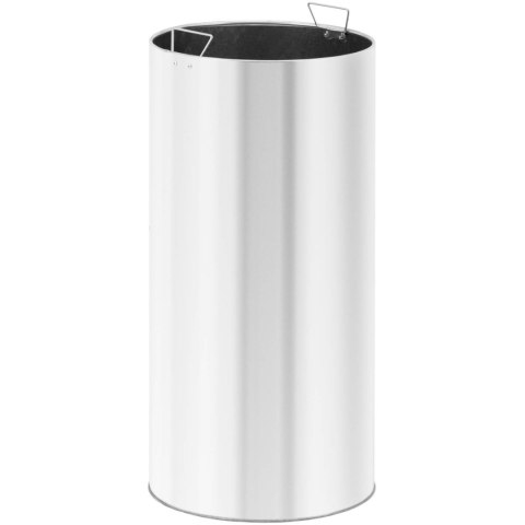 Kosz na odpady śmieci miejski zewnętrzny okrągły śr. 50 x 80 cm STAL szary Ulsonix