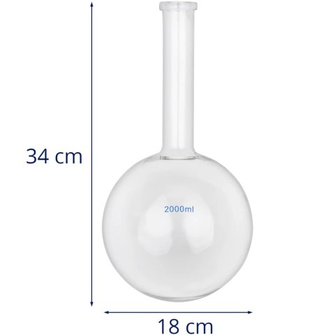 Kolba szklana kulista płaskodenna laboratoryjna 2000 ml Steinberg Systems