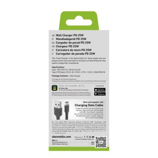 Ładowarka sieciowa Power Delivery USB-C 25W - czarna SBS