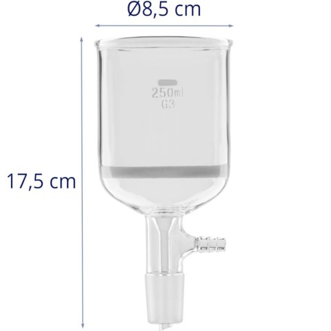 Lejek szklany filtrujący laboratoryjny 250 ml szlif 24/40 Steinberg Systems