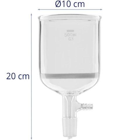 Lejek szklany filtrujący laboratoryjny 500 ml szlif 24/40 Steinberg Systems