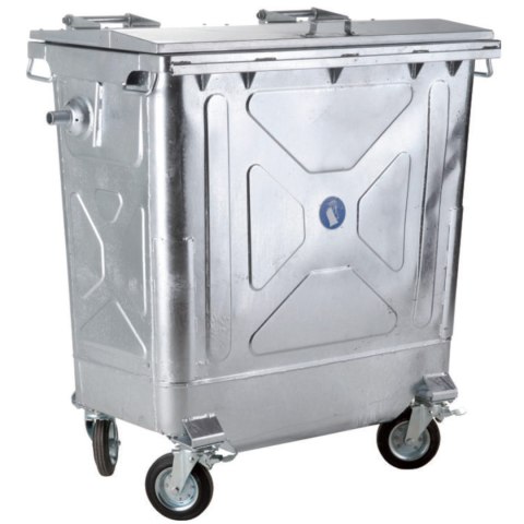 Metalowy stalowy kontener na odpady śmieci popiół ogniotrwały EN 840-2 770L GSG24