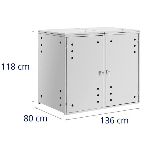 Osłona obudowa kosza kubła na śmieci z wentylacją 2 x 240 l UNIPRODO