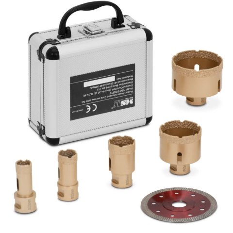 Otwornice diamentowe do szlifierek kątowych 20/25/35/55/68 115 mm M14 - zestaw MSW