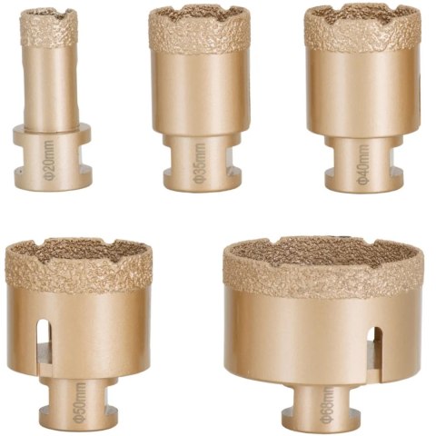 Otwornice diamentowe do szlifierek kątowych 20/35/40/50/68 115 mm M14 - zestaw MSW