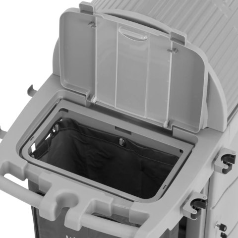 Wózek hotelowy do sprzątania ze schowkiem i workiem 2 wiadrami 128 x 62.5 x 133 cm Ulsonix