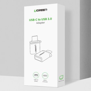 Adapter przejściówka USB-C (męski) - USB-A 3.0 (żeński) ze smyczą - szary UGREEN