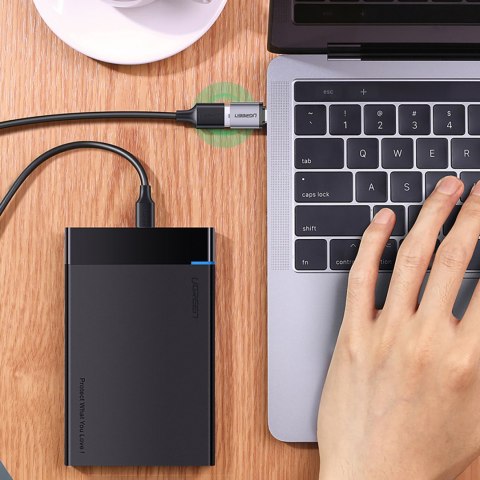 Adapter przejściówka USB-C (męski) - USB-A 3.0 (żeński) ze smyczą - szary UGREEN