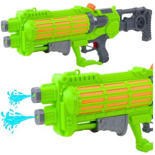 Duży Pistolet Na Wodę Pompowany Mechanicznie Podwójna Dysza Zielony 1250ml LEAN Toys