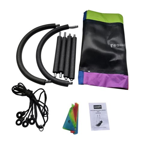 Huśtawka Ogrodowa Bocianie Gniazdo Prostokątna Kolorowa 167 x 75cm LEAN Sport