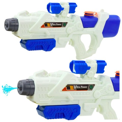 Karabin Pistolet Na Wodę Pompowany Mechanicznie Bialo-Niebieski 600ml LEAN Toys
