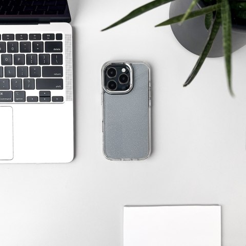 Etui pokrowiec na Samsung Galaxy S25 Glitter Case - przezroczyste z brokatem WOZINSKY