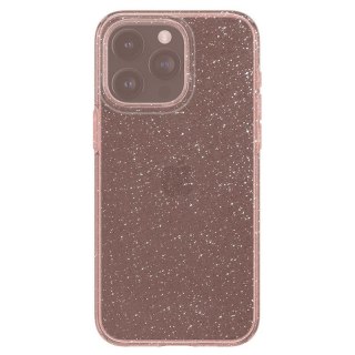 Etui case na iPhone 15 Pro Liquid Crystal Glitter - różowo przezroczyste SPIGEN