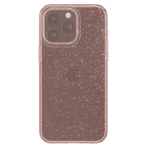 Etui case na iPhone 15 Pro Liquid Crystal Glitter - różowo przezroczyste SPIGEN