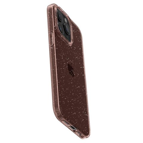 Etui case na iPhone 15 Pro Liquid Crystal Glitter - różowo przezroczyste SPIGEN