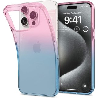 Etui case na iPhone 15 Pro Liquid Crystal - różowo niebieskie SPIGEN