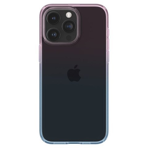 Etui case na iPhone 15 Pro Liquid Crystal - różowo niebieskie SPIGEN