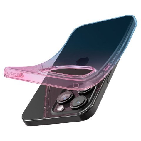 Etui case na iPhone 15 Pro Liquid Crystal - różowo niebieskie SPIGEN