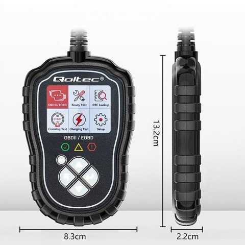 Cyfrowy Tester diagnostyczny ProLine | OBDII EOBD | 8V-25V | DualSystem Qoltec
