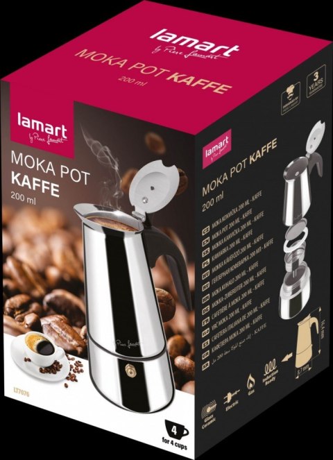 Kawiarka do włoskiego espresso LT7076 200ml, Moka Kaffe Lamart