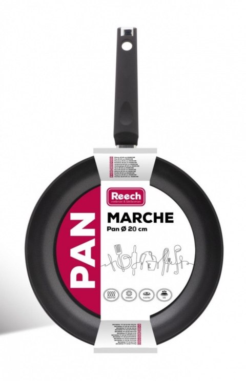 Patelnia aluminiowa z powłoką non-stick LP1001 MARCHE 20cm czarna Lamart