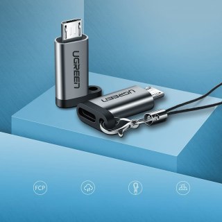 Adapter przejściówka z USB-C na micro USB - szary UGREEN