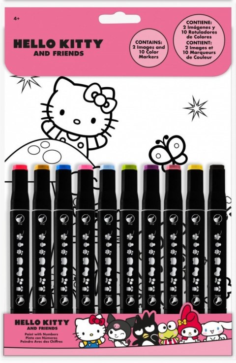 Kolorowanka Hello Kitty malowanie po numerach Kids Euroswan