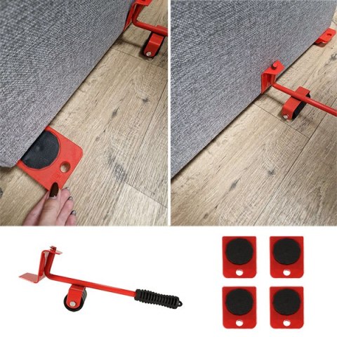 Rolki do transportu zestaw do przesuwania mebli 150kg 5w1 Kik Sp. z o. o. Sp. k.