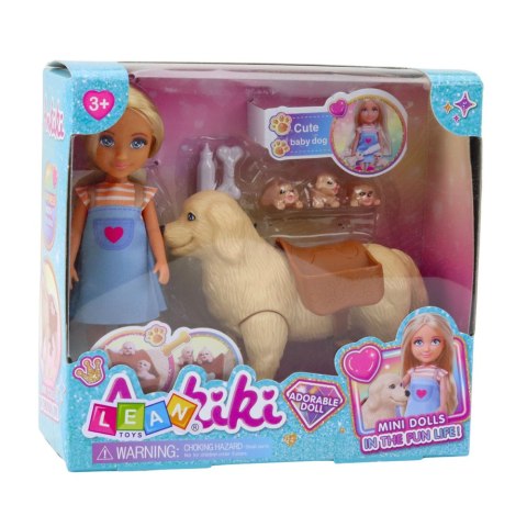 Zestaw Mini Laleczka Ankiki Pies Z Torbą Szczeniaczki Kość LEAN Toys