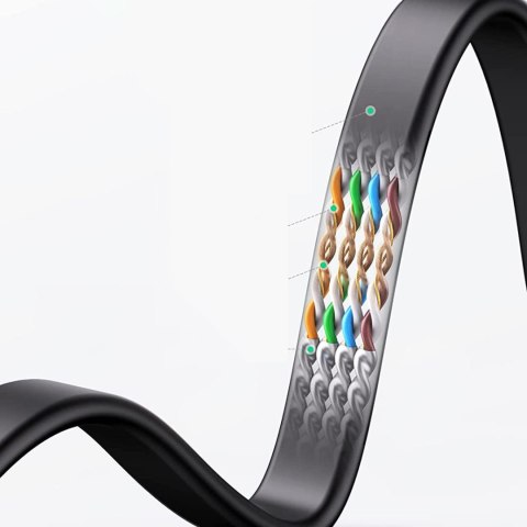 Płaski kabel sieciowy patchcord LAN RJ45 Ethernet Cat. 6 3m czarny UGREEN