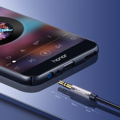 Przewód kabel przedłużacz do słuchawek AUX 3.5mm mini jack 1m srebrny UGREEN