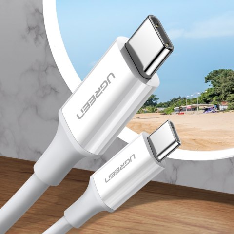 Kabel przewód USB-C - USB-C PD QC AFC 2m - biały UGREEN