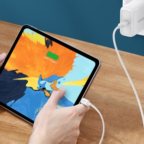 Kabel przewód USB-C - USB-C PD QC AFC 2m - biały UGREEN