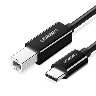 Kabel przewód do drukarki USB-C - USB-B 1m - czarny UGREEN