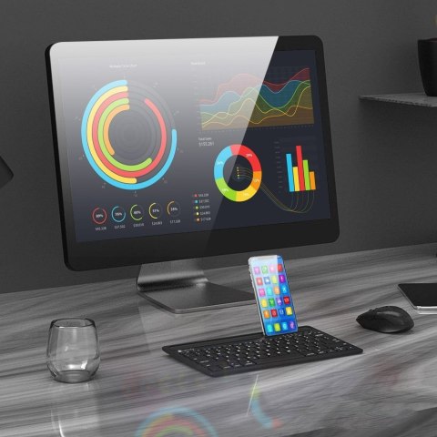 Klawiatura Bluetooth z podstawką na tablet i telefon Techly